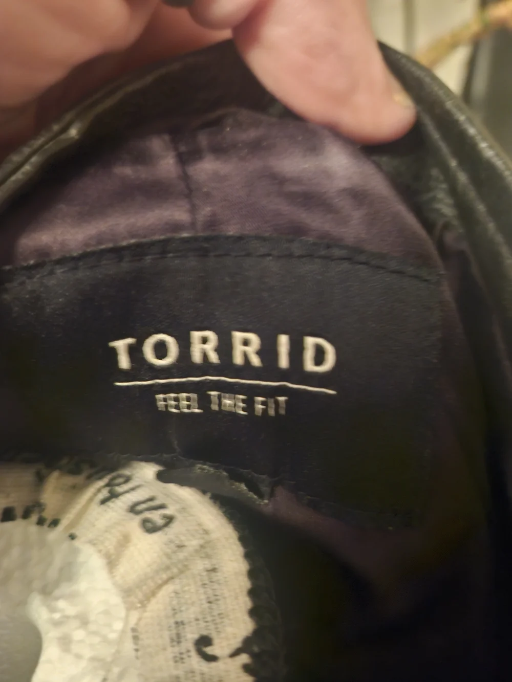 torrid Black Faux Leather Zip Front Jacket